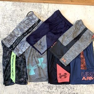Boys Under Armour Armor Basketball Short Lot large L excellent Pre-worn Cond
